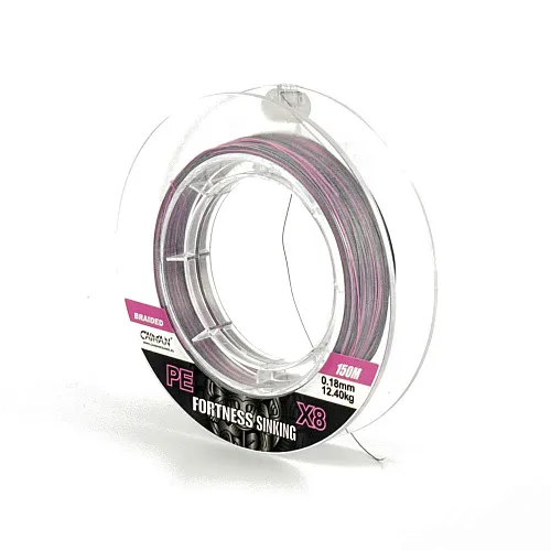 Шнур Caiman Fortness sinking 8PE 0,18 мм 150 м silver rose 215512