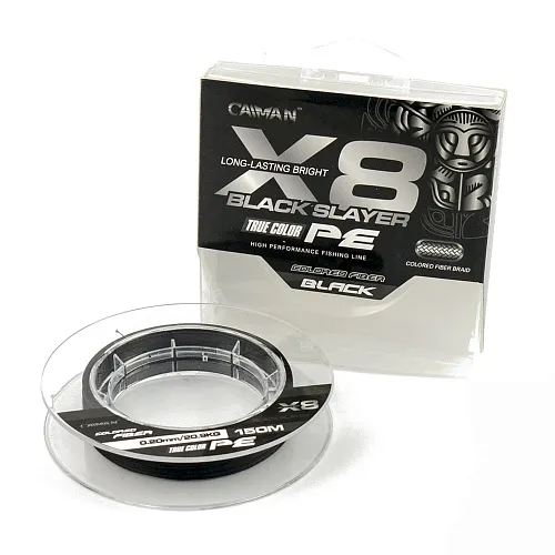 Шнур Caiman 8Х PE Black Slayer 150m 0,20мм