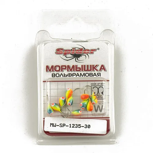 Мормышка вольфрамовая Spider капля с отверст. 3,5 мм 0,54 гр 30