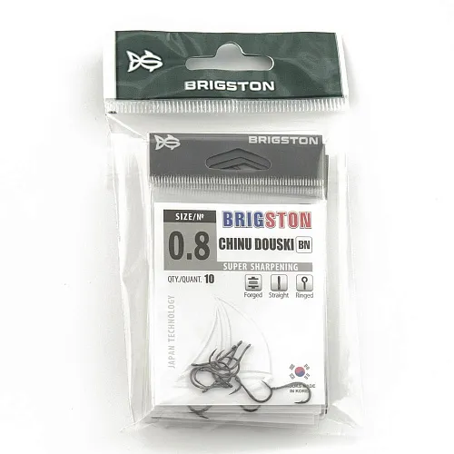 Крючок Brigston Chinu Douski BN № 0,8 ( уп. 10 шт.)