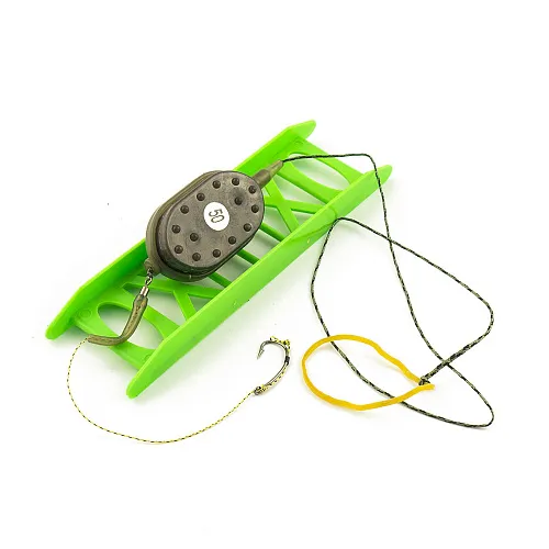 Монтаж на мотовиле Palomino PL6143-C с флэт кормушкой 1 крючок - 50g (10 шт в упак)