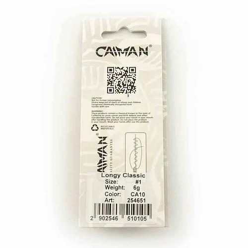 Блесна вращающаяся Caiman Longy classic 6гр #1 цвет CA10 (5шт в упак.)