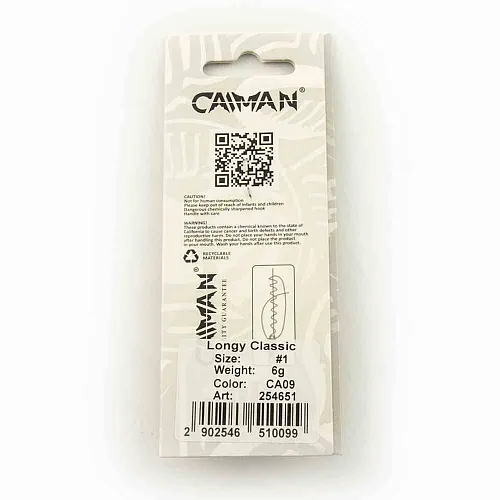 Блесна вращающаяся Caiman Longy classic 6гр #1 цвет CA09 (5шт в упак.)