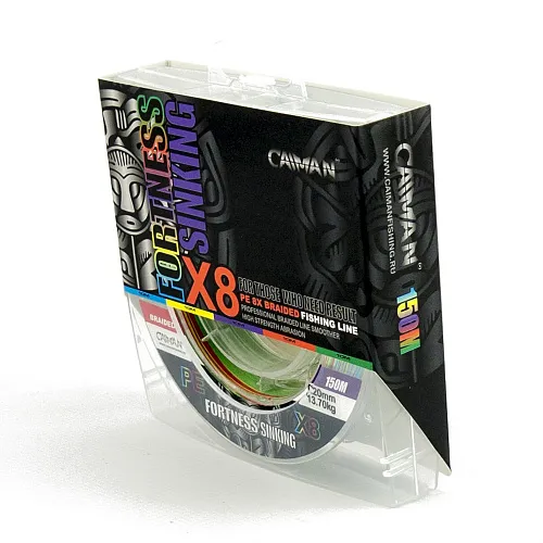 Шнур Caiman Fortness sinking 8PE 0,20 мм 150 м Multicolor 225531