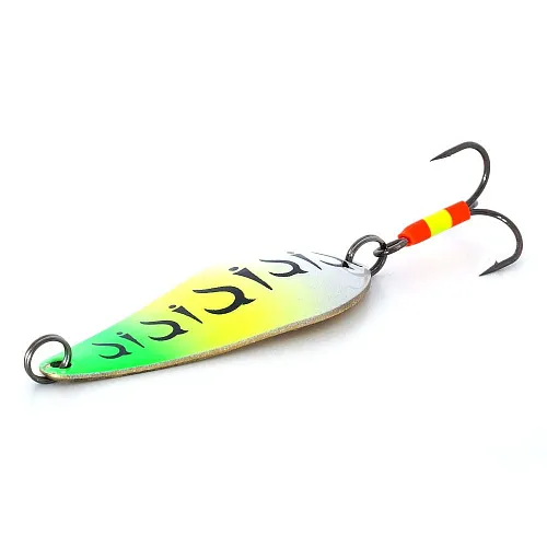 Блесна колеблющаяся Profilux Атом Б 15гр цв. 12(210 перламутр+желтый+салатовый (5 шт в упак.)