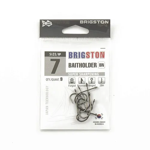 Крючок Brigston Baitholder 2BH № 7 ( уп. 9 шт.)
