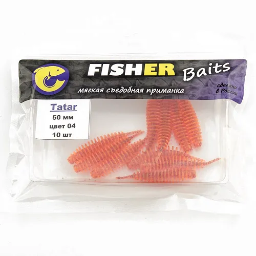 Виброхвост FISHER BAITS Tatar 50мм цвет 04 (уп. 10шт)
