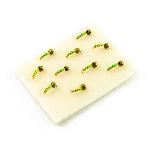 Мормышка вольфрамовая Мастив Безнасадка 1,5 художественный(зел), гр шарик 0,2гр (золото)