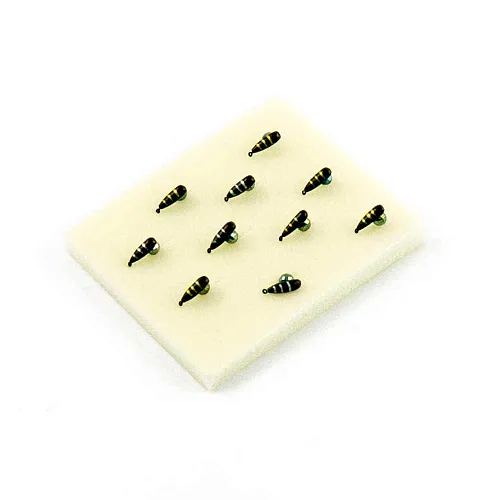 Мормышка вольфрамовая Мастив Хрень 2,5 черный+зеленый,гшкик 0,45гр (зеленый)