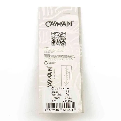 Блесна вращающаяся Caiman Oval core 5гр #2 цвет CA23 (5шт в упак.)