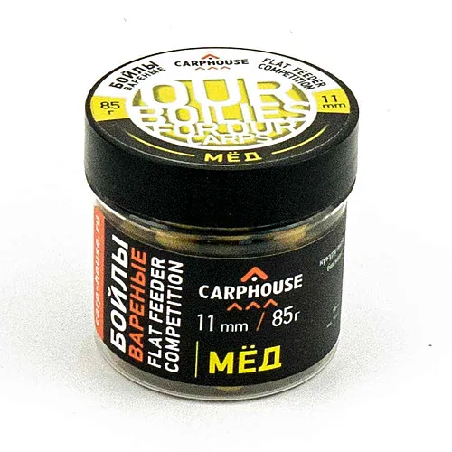 Бойлы Carp House вареные насадочные 11мм Мед (банка 85гр)