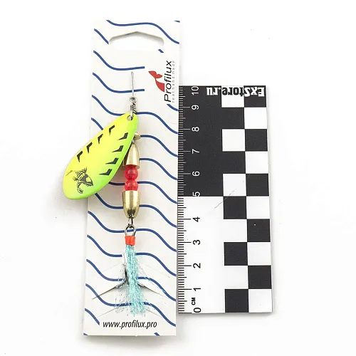 Блесна вращающаяся Profilux Таймень Б 15гр цв. 219 желтый-салатовый (5 шт в упак.)