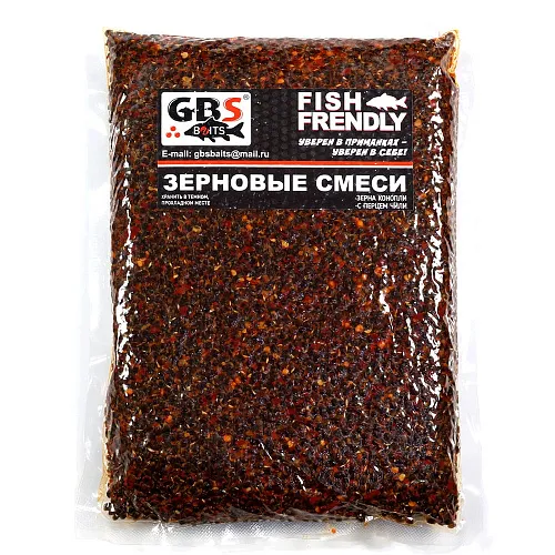 Зерновая смесь GBS Baits №3 1кг Конопля чили 