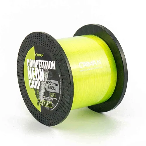 Леска Caiman Competition Neon Carp 1200м green 0,28мм