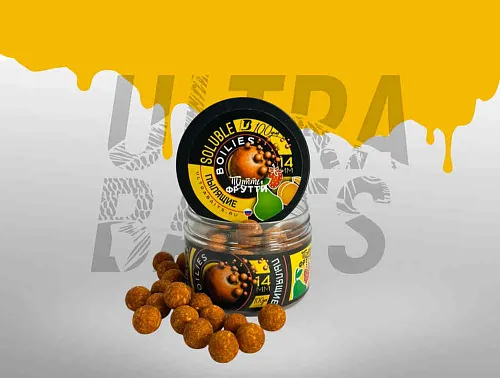 Бойлы растворимые насадочные UltraBaits "Soluble Classic" Тутти-фрутти 14 мм банка 100 гр