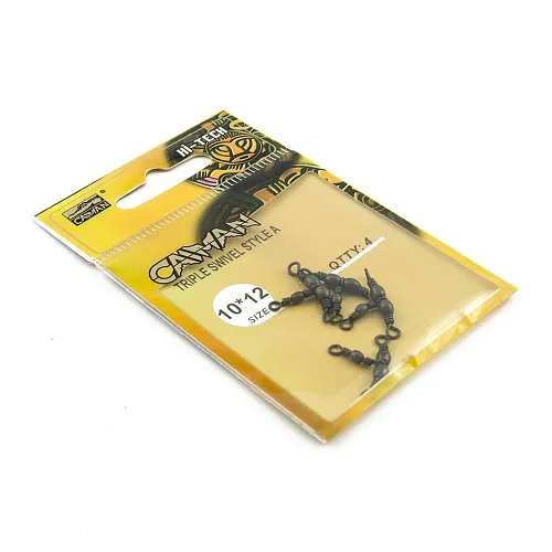 Вертлюг на три направления Caiman 60006 №10*12 4шт/уп 