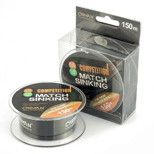 Леска Caiman Competition match sinking 150м 0.22мм черная 