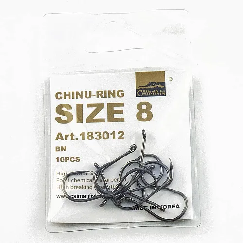 Крючки Caiman Chinu-Ring №8 (уп. 10шт.) 183012