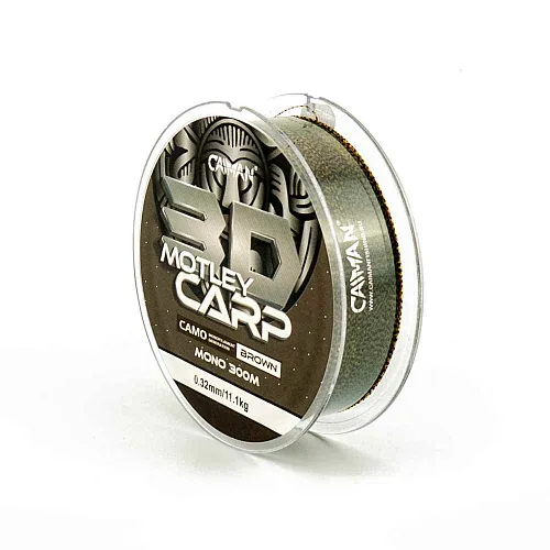 Леска Caiman Motley Carp 300м 3D Camo Brown 0,32 мм (6шт в упак)
