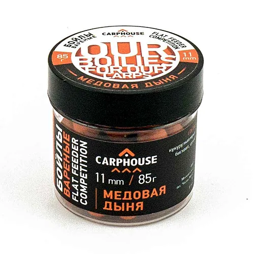 Бойлы Carp House вареные насадочные 11мм Медовая дыня (банка 85гр)