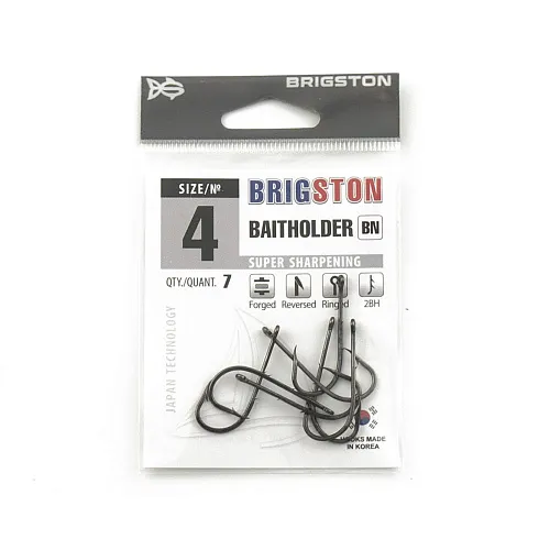 Крючок Brigston Baitholder 2BH № 4 ( уп. 7 шт.)
