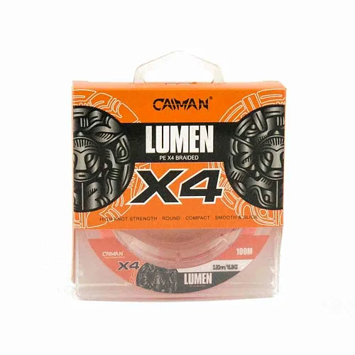 Шнур Caiman Lumen 100м 0,20мм оранжевый