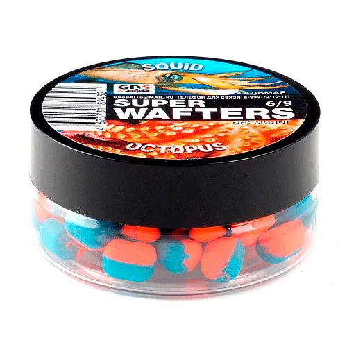 Бойлы нейтральной плавучести (Wafters) GBS Кальмар-Осьминог 6х9мм