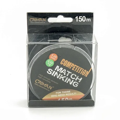 Леска Caiman Competition match sinking 150м 0.25мм черная 
