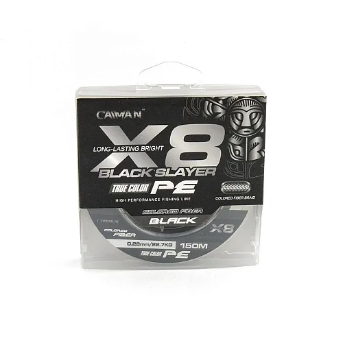 Шнур Caiman 8Х PE Black Slayer 150m 0,28мм