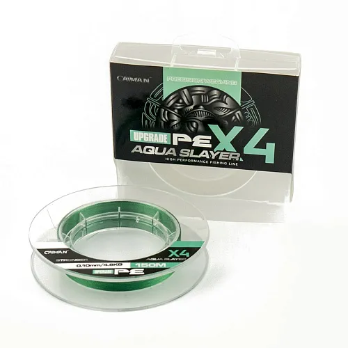 Шнур Caiman 4X PE Aqua Slayer 150m 0,10мм