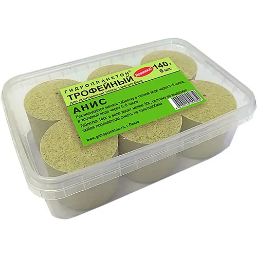 Гидропланктон Толстолобик 140г в контейнере 6 табл (Анис)