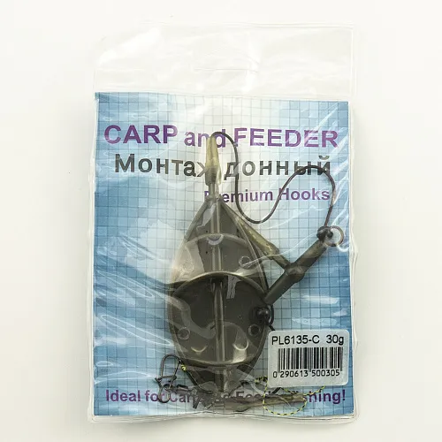 Монтаж Palomino PL6135-C с флэт кормушкой отвод вертолет 2 крючка 30g