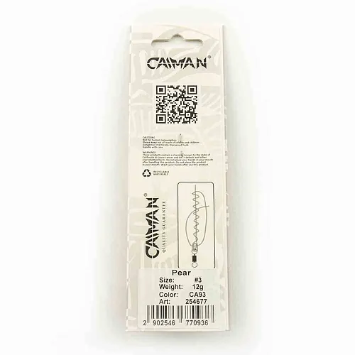 Блесна вращающаяся Caiman Pear 12гр #3 цвет CA93 (5шт в упак.)