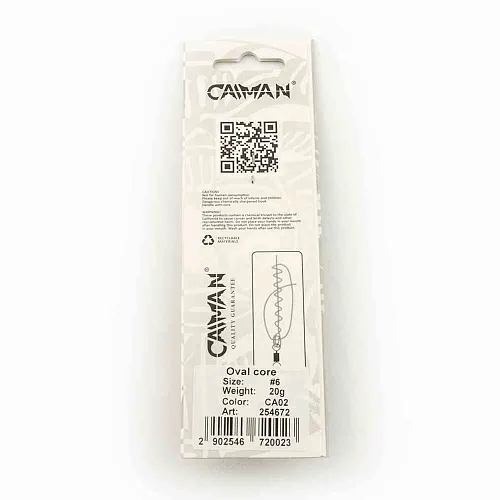 Блесна вращающаяся Caiman Oval core 20гр #6 цвет CA02 (5шт в упак.)