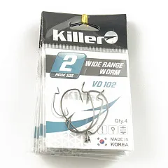 Крючок офсетный Killer Wide range worm № 2