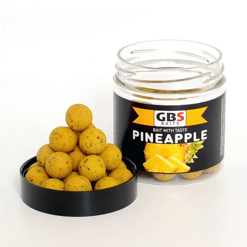 Бойлы GBS Baits тонущие насадочные 15мм 100гр Pineapple Ананас (5шт в упак)