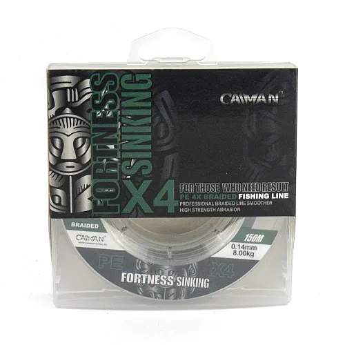 Шнур Caiman Fortness sinking 4PE 0,14 мм 150 м Dark Green 215517