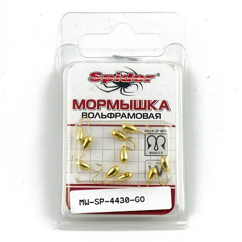 Мормышка вольфрамовая Spider капля с отверст. тульская спорт 3 мм 0,44 гр Go