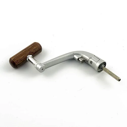 Ручка для катушки Palomino метал. складная хром (деревянный кноп)