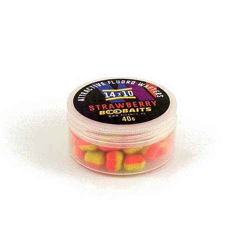 Бойлы BOO Baits Wafters 14x10 Клубника 40гр банка