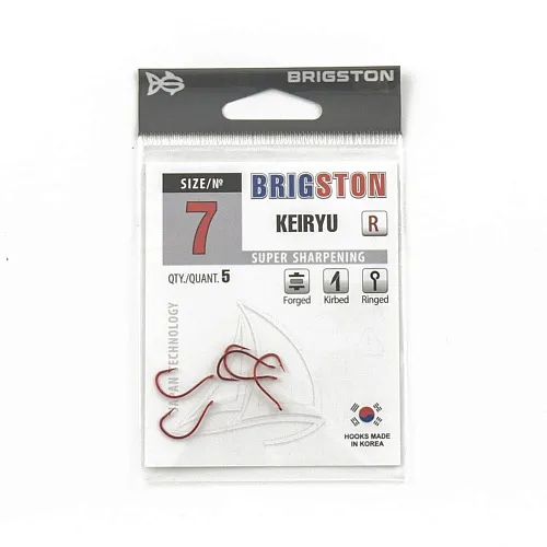 Крючок Brigston Keiryu Red № 7 ( уп. 5 шт.)