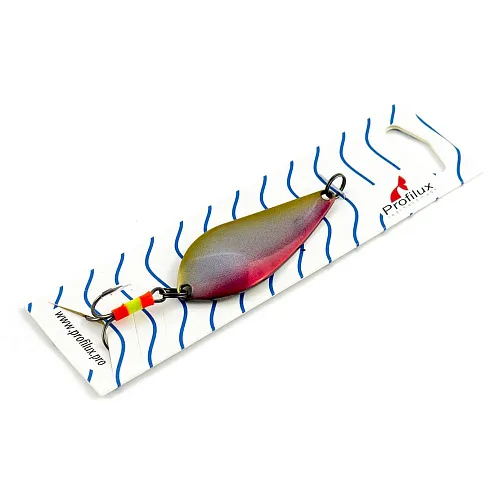 Блесна колеблющаяся нерж. Profilux Атом М 10гр цв. Н-126 желтый+серебро+красный (5 шт в упак.)