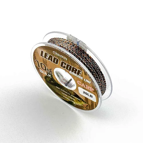 Поводочный материал (lead core) Caiman Soft Flex Black+white+brown 10m 20lbs 245857