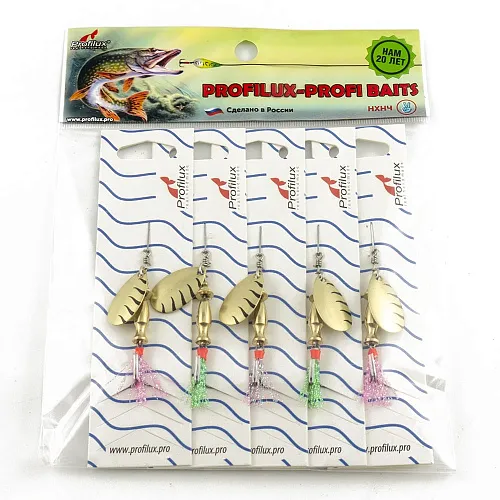 Блесна вращающаяся Profilux Инди 3 5гр цв. 02-м латунь-матовая (5 шт в упак.)