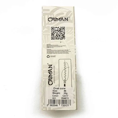 Блесна вращающаяся Caiman Oval core 20гр #6 цвет CA17 (5шт в упак.)