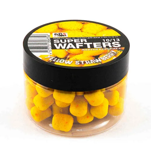 Бойлы нейтральной плавучести (Wafters) GBS Желтая клубника 10х13мм