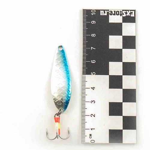 Блесна зимняя Profilux Малек Б 8гр цв. 08 серебро-голубой чешуя