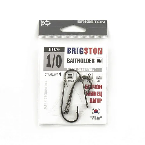 Крючок Brigston Baitholder 2BH №1/0 ( уп. 10 шт.)