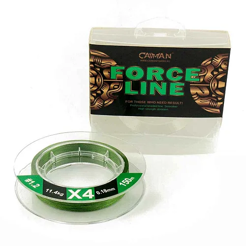 Шнур Caiman Force Line 150м 0,18мм #1.2 зеленый 