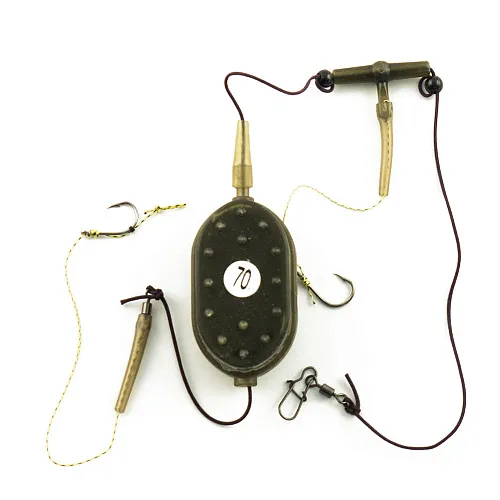 Монтаж Palomino PL6131-C с флэт кормушкой отвод вертолет 2 крючка 70g